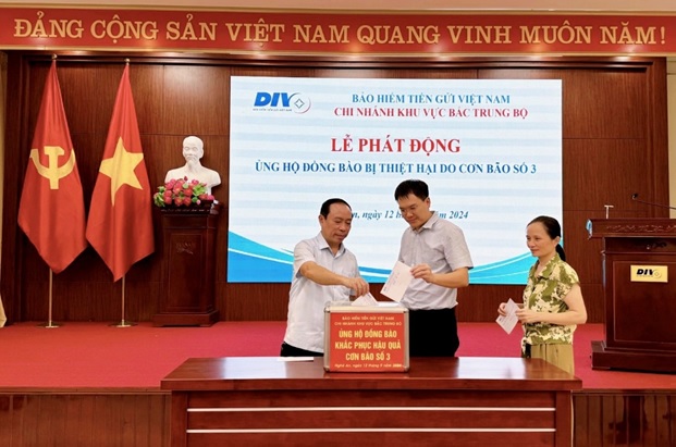 Chi nhánh BHTGVN khu vực Bắc Trung Bộ phát động ủng hộ đồng bào bị thiệt hại do cơn bão số 3