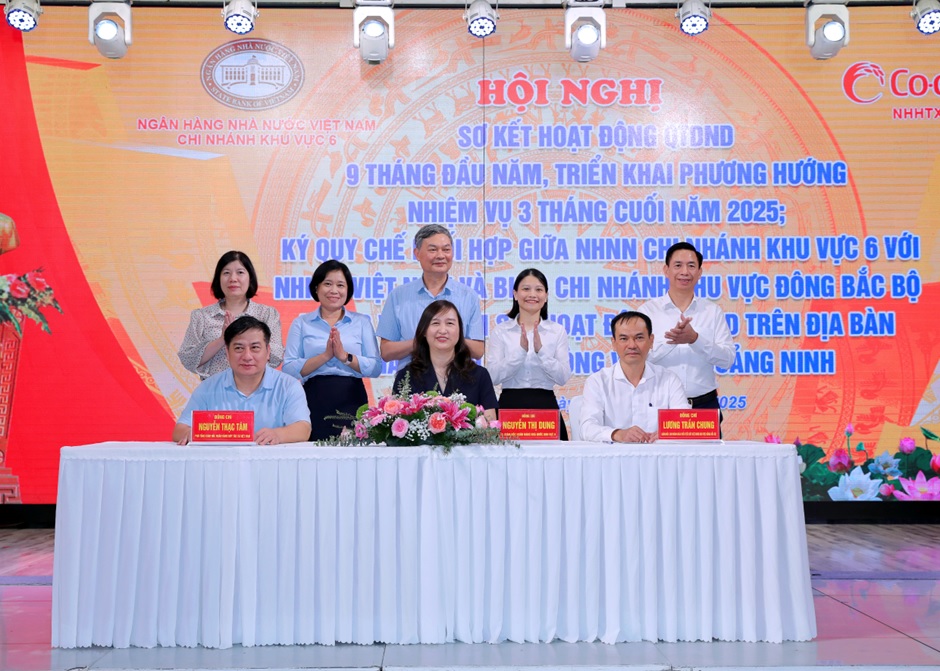 Chi nhánh BHTGVN khu vực Đông Bắc Bộ ký kết Quy chế phối hợp với Ngân hàng Nhà nước Chi nhánh khu vực 6 và Ngân hàng Hợp tác xã Việt Nam