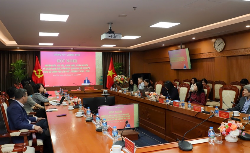 Đảng bộ Bảo hiểm tiền gửi Việt Nam tham dự Hội nghị quán triệt, triển khai Nghị quyết Đại hội đại biểu Đảng bộ Chính phủ lần thứ I