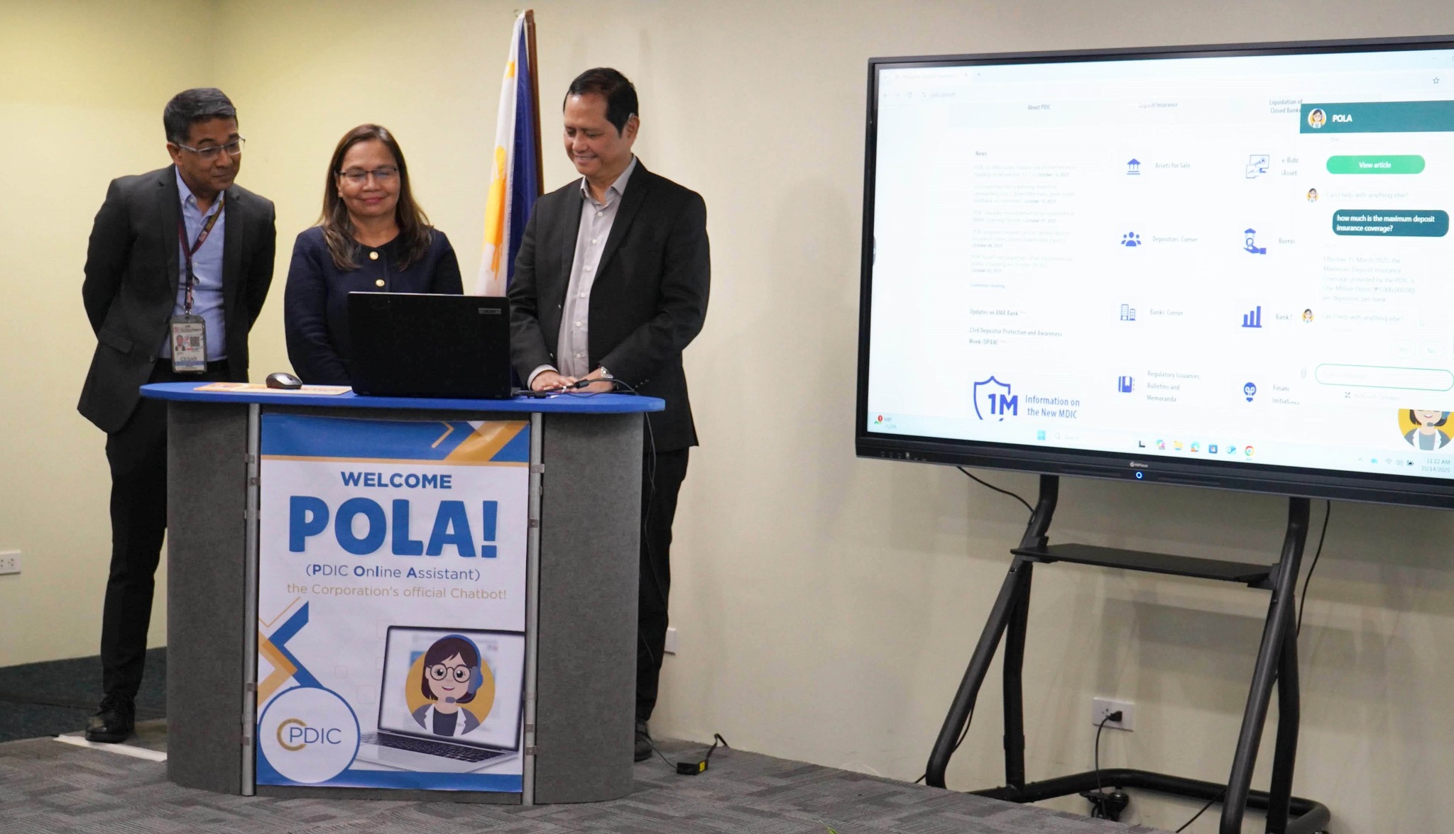 Tổng công ty Bảo hiểm tiền gửi Philippines chính thức vận hành chatbot trí tuệ nhân tạo