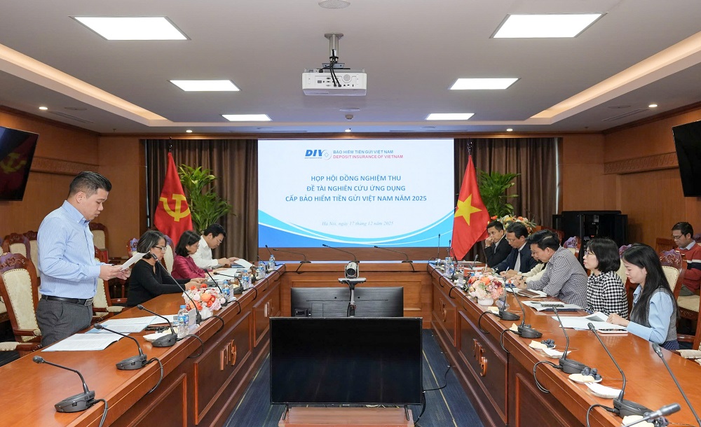 Nghiệm thu đề tài nghiên cứu ứng dụng cấp Bảo hiểm tiền gửi Việt Nam năm 2025