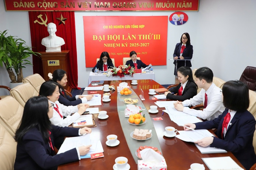 Chi bộ Nghiên cứu tổng hợp và Hợp tác quốc tế tổ chức thành công Đại hội nhiệm kỳ 2025 - 2027