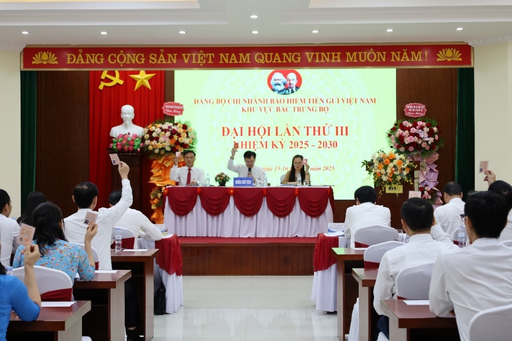 Đảng bộ Chi nhánh BHTGVN khu vực Bắc Trung Bộ tổ chức Đại hội lần thứ III, nhiệm kỳ 2025 - 2030