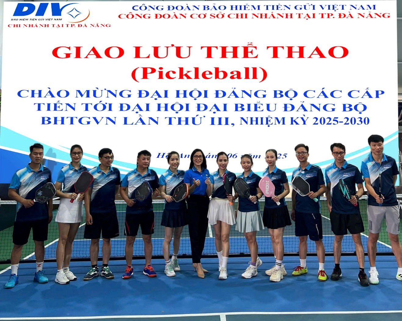 Công đoàn cơ sở Chi nhánh BHTGVN tại TP. Đà Nẵng giao lưu thể thao chào mừng đại hội Đảng các cấp