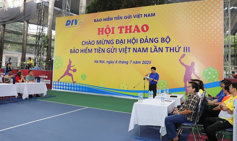 Hội thao chào mừng Đại hội Đảng bộ Bảo hiểm tiền gửi Việt Nam nhiệm kỳ 2025-2030