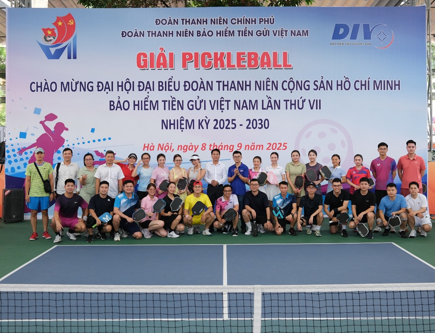 Sôi nổi giải Pickleball chào mừng Đại hội Đoàn thanh niên Bảo hiểm tiền gửi Việt Nam nhiệm kỳ 2025-2030