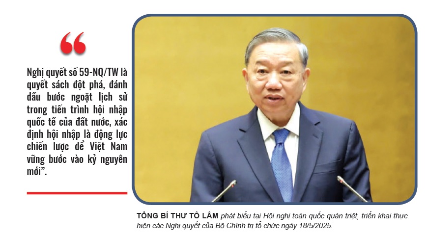 Nghị quyết số 59-NQ/TW ngày 24/01/2025 của Bộ Chính trị về hội nhập quốc tế trong tình hình mới