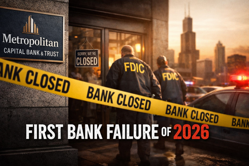 Mỹ xử lý ngân hàng đổ vỡ đầu tiên trong năm 2026