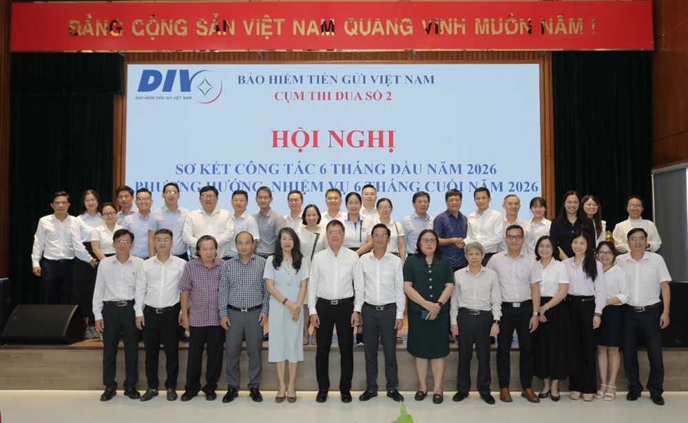 Cụm thi đua số 2 - Bảo hiểm tiền gửi Việt Nam sơ kết công tác 6 tháng đầu năm và triển khai nhiệm vụ 6 tháng cuối năm 2026