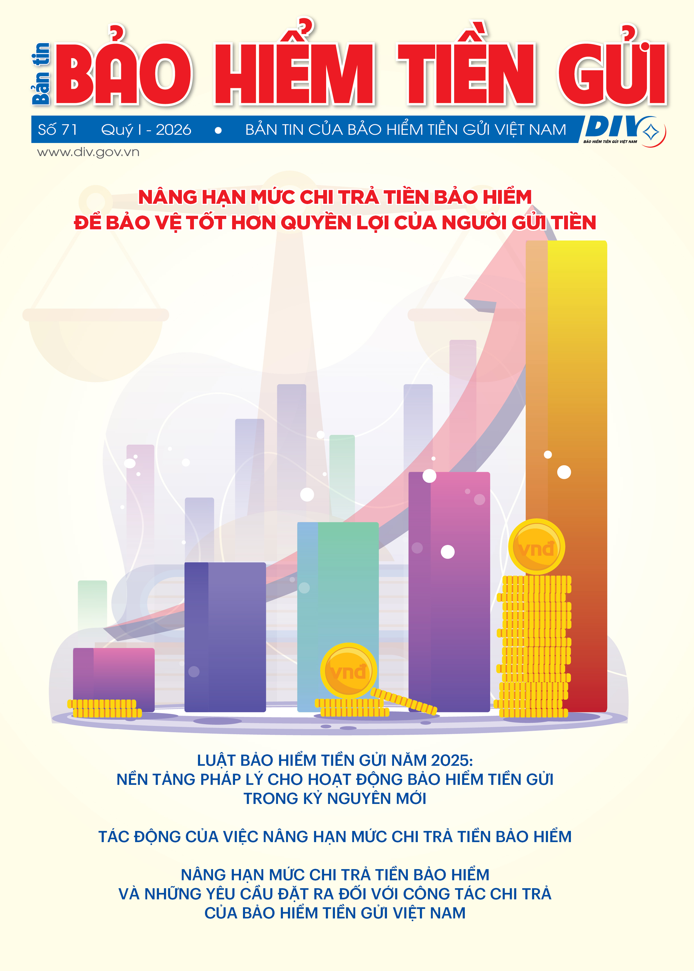 Bản tin Bảo hiểm tiền gửi số 71 Quý I năm 2026