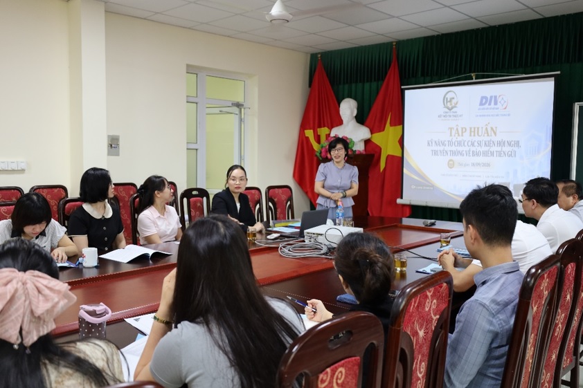 Chi nhánh Bảo hiểm tiền gửi Việt Nam khu vực Bắc Trung Bộ tập huấn kỹ năng tổ chức hội nghị, sự kiện tuyên truyền