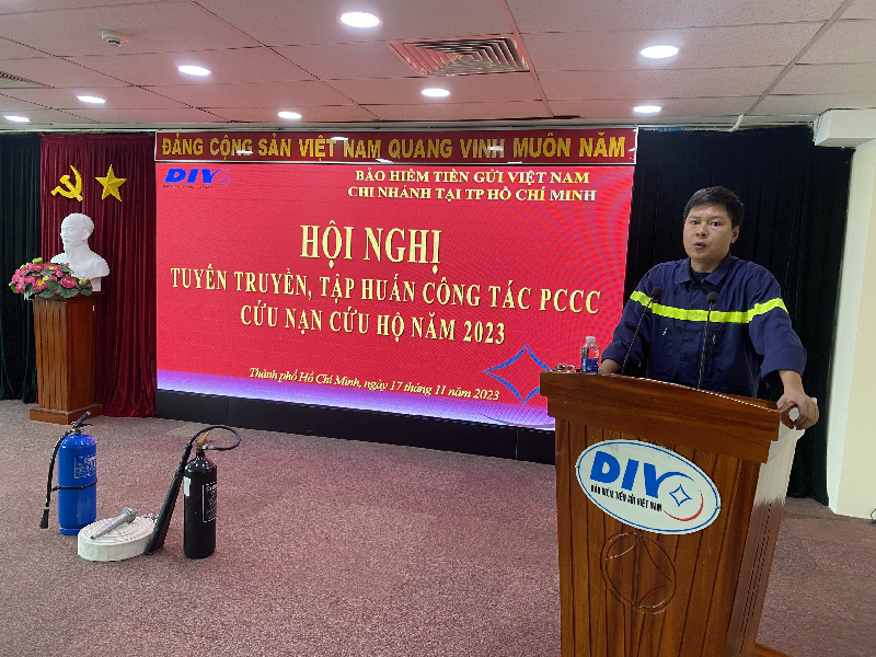 Chi nhánh BHTGVN tại TP. HCM tuyên truyền, tập huấn công tác phòng cháy chữa cháy, cứu nạn cứu hộ
