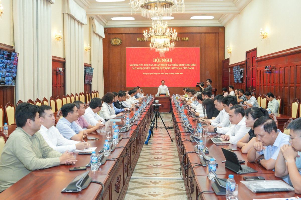 Đảng bộ Bảo hiểm tiền gửi Việt Nam tham dự Hội nghị nghiên cứu, học tập, quán triệt, tuyên truyền và triển khai thực hiện một số Nghị quyết, Chỉ thị, Quy định, Kết luận của Đảng