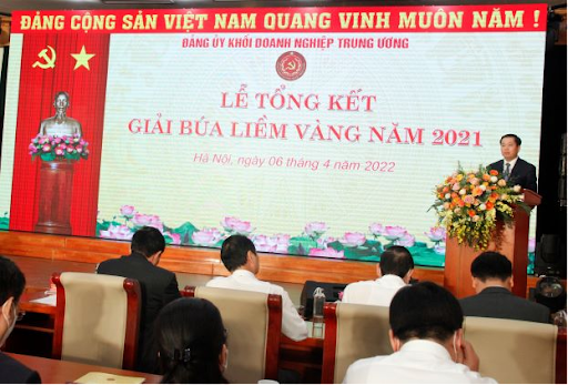 BHTGVN tham dự Lễ tổng kết Giải Búa liềm vàng Khối Doanh nghiệp Trung ương năm 2021